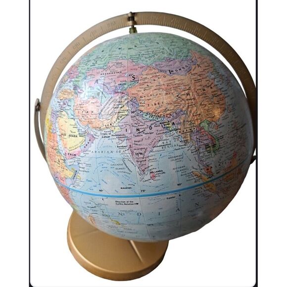 VINTAGE GLOBE  REPLOGLE WORLD NATION SERIES textured, - Picture 3 of 7